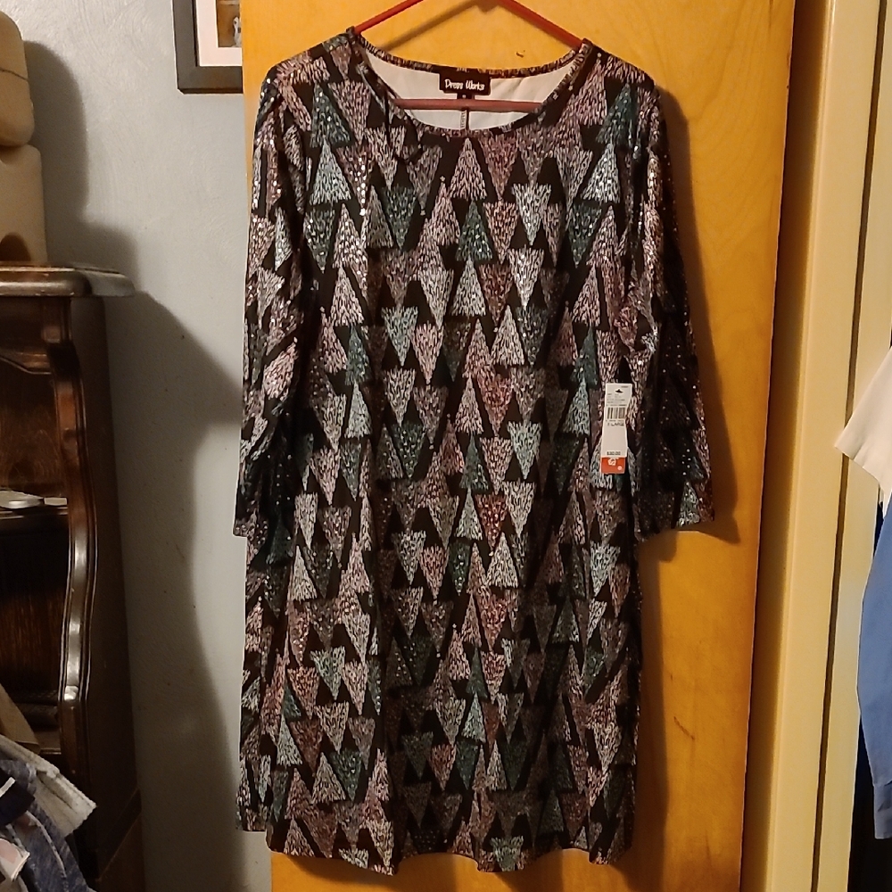 Multicolor Tree Pattern Women's Dress